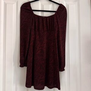 Red Zebra Print Dress